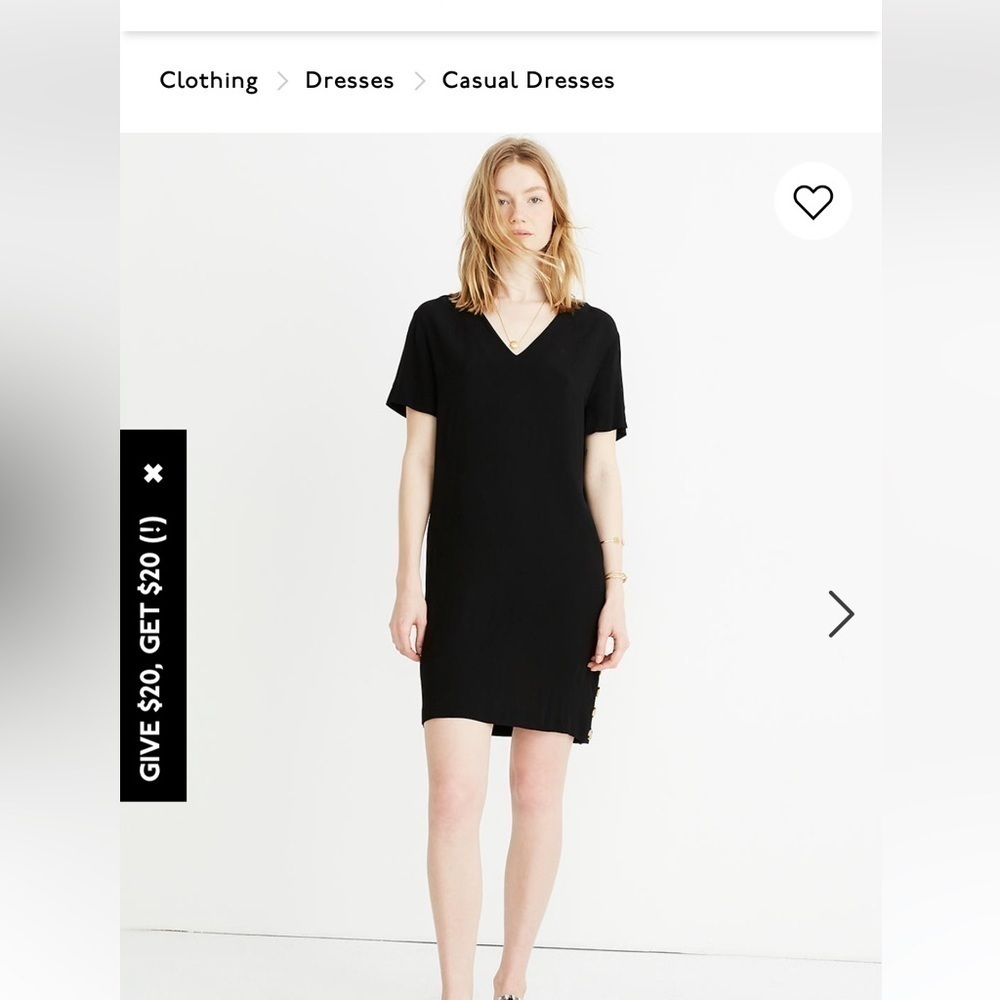 Madewell Side-Button Easy Dress